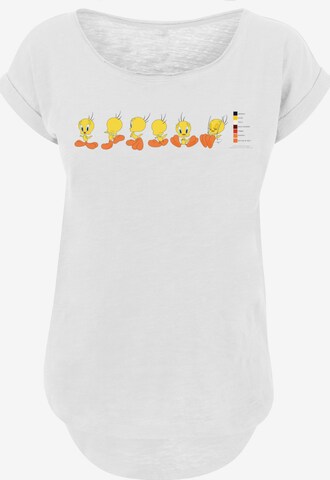 F4NT4STIC Shirt 'Looney Tunes Tweety Pie Colour Code-WHT' in Weiß: predná strana