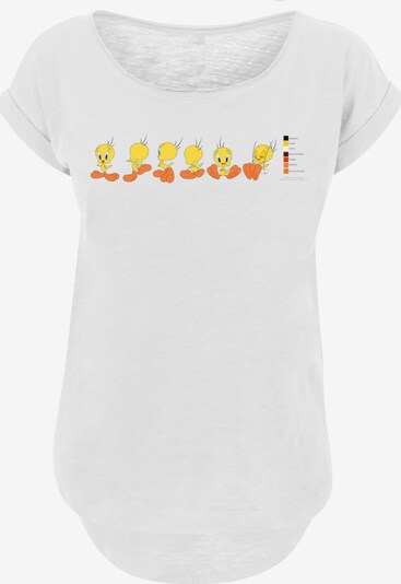 F4NT4STIC Shirt 'Looney Tunes Tweety Pie Colour Code-WHT' in gelb / orange / weißmeliert, Produktansicht