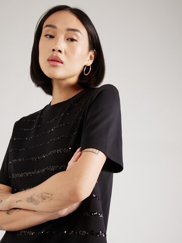 BLACK T-Shirt s.Oliver Schwarz LABEL | ABOUT in YOU