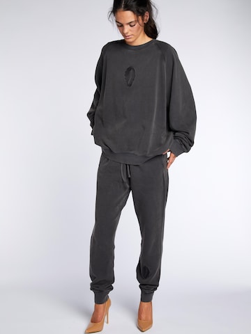 BARRYAN Loose fit Pants 'Embroidered shell sweatpants' in Grey
