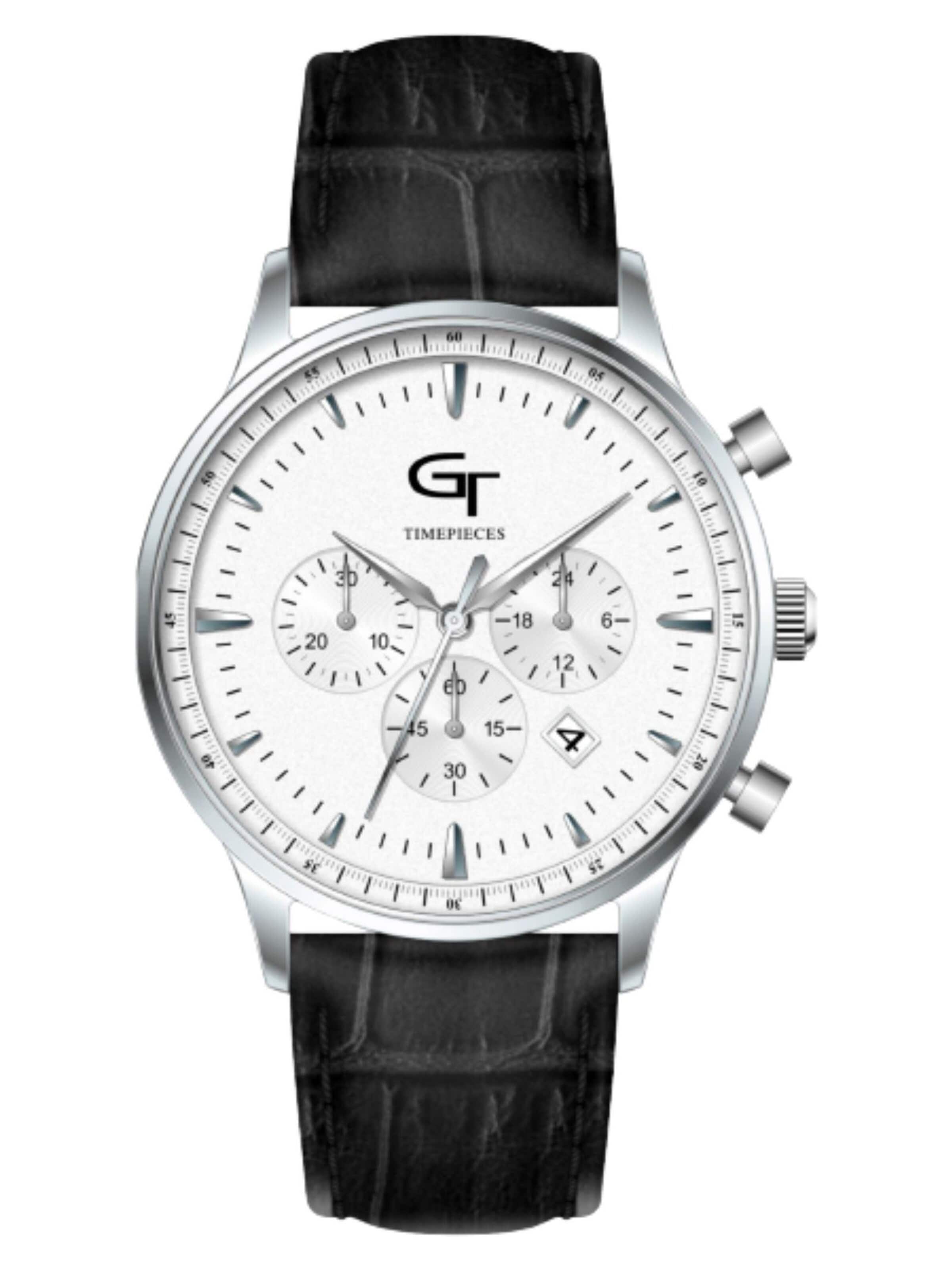 GT Collection Analoguhr 'SAPPHIRE CRYSTAL'‌‌‌‌‌‌‌ in Weiß: Vorderseite