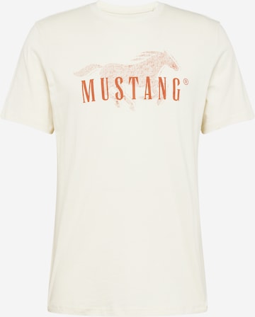 T-Shirt 'Alex C' MUSTANG en beige : devant