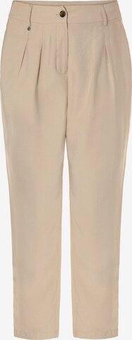 TATUUM Normální Kalhoty se sklady v pase 'GAMBI' – béžová: přední strana