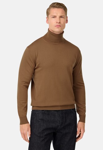 Pull-over Boggi Milano en marron : devant