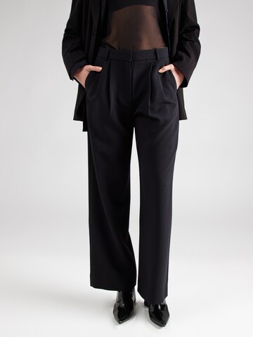 Abercrombie & Fitch - Regular Calças com vincos 'SLOANE' em preto: frente