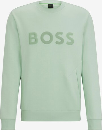 BOSS Sweatshirt 'Salbo' in Green: front