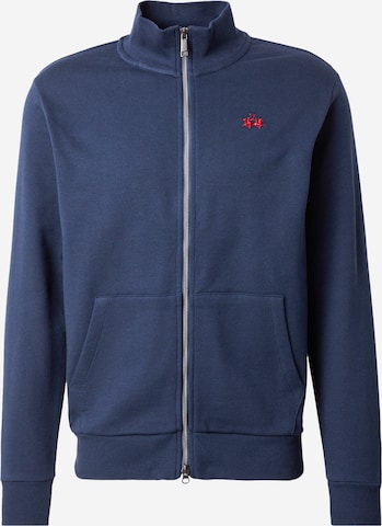 La Martina - Sudadera con cremallera en azul: frente