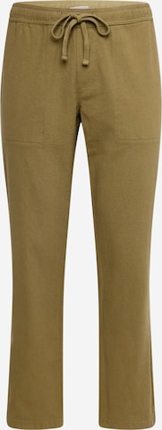 KnowledgeCotton Apparel Regular Broek in Groen: voorkant