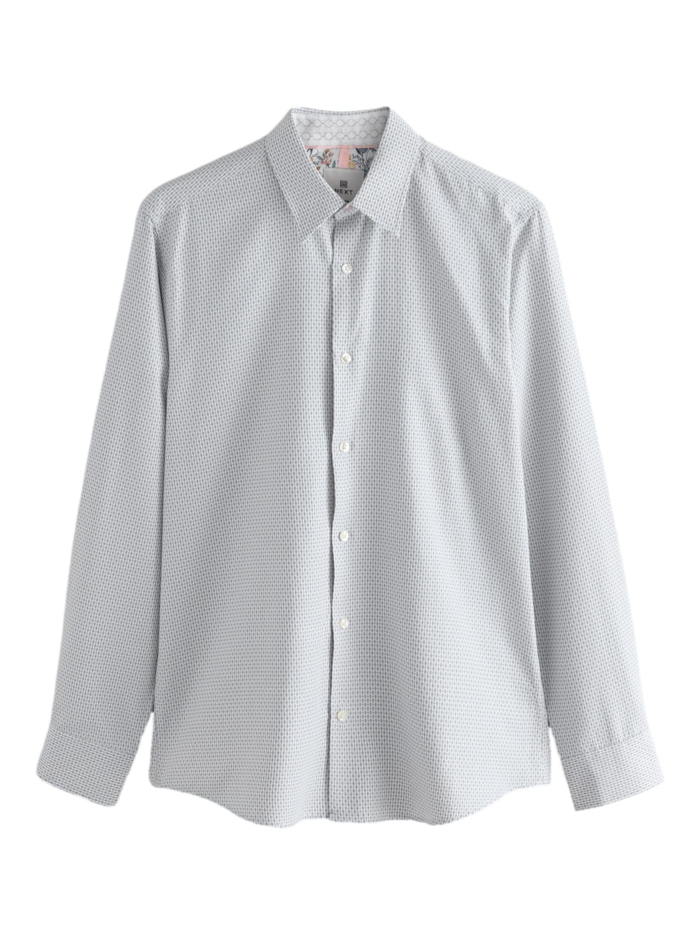 Next Regular fit Overhemd in Grijs: voorkant