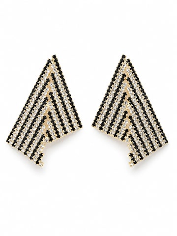 Boucles d'oreilles 'Olgana' AVANT-GARDE PARIS en noir : devant