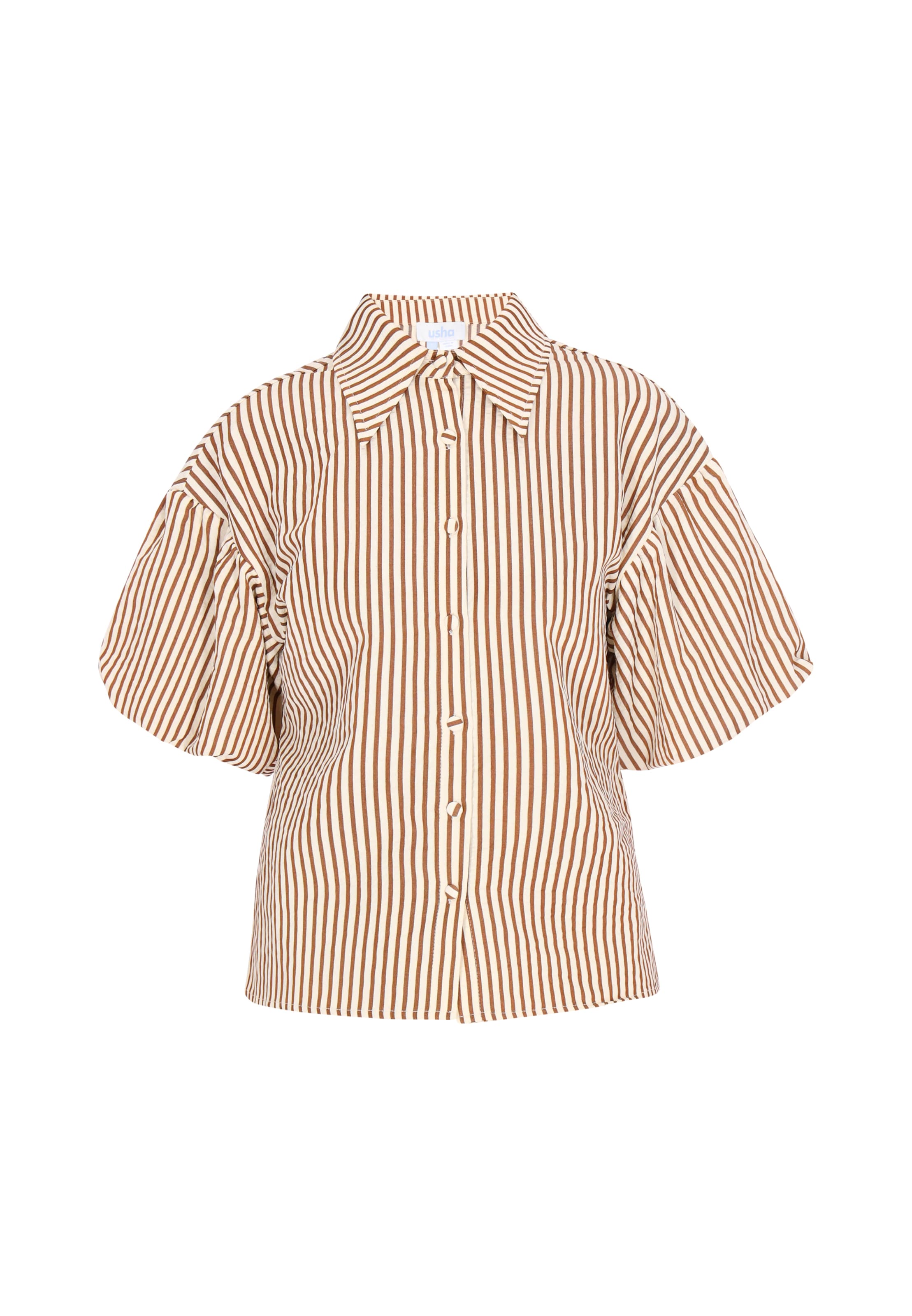 usha BLUE LABEL Bluse 'Casual' in Braun: Vorderseite