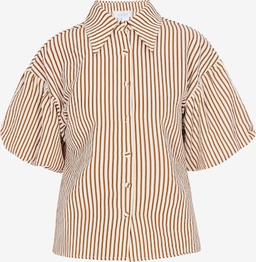 usha BLUE LABEL Blouse 'Casual' in Bruin: voorkant