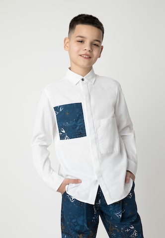 Gulliver Regular fit Button Up Shirt in White: front