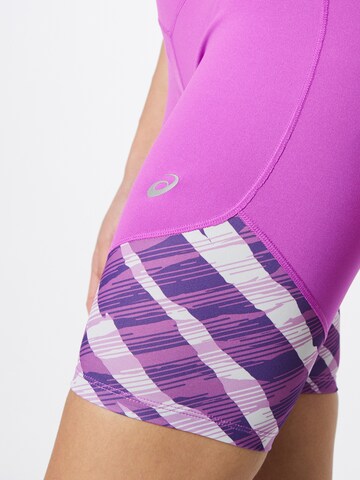 ASICS Slimfit Sportovní kalhoty – fialová