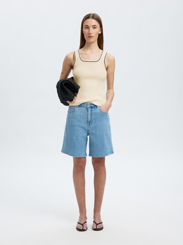 Top in maglia di SELECTED in bianco