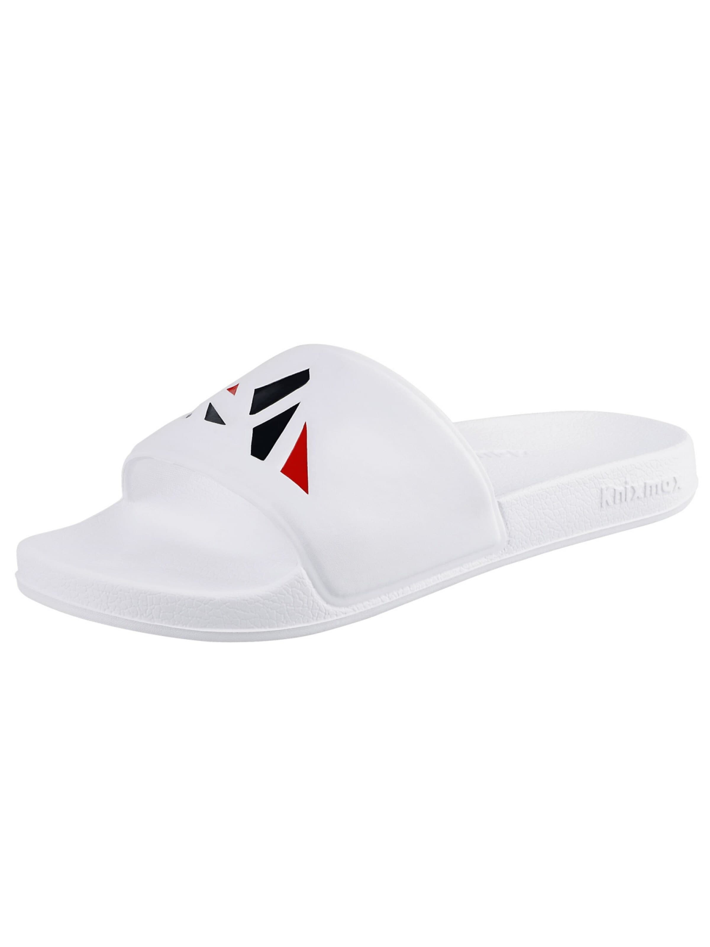 Knixmax Mules 'Knixmax Women's Men's Shower Shoes Athletic Sport Slide Sandals Slip on House Slippers Non-slip Open Toe Summer Bathroom Pool Beach Sandals' in White: front