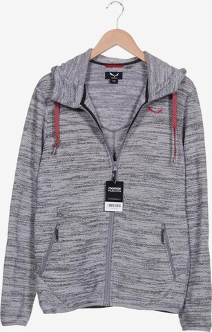 SALEWA Sweatshirt & Zip-Up Hoodie in M in Grey: front