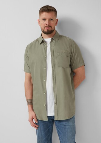 s.Oliver Regular Fit Hemd in Grün: Vorderseite