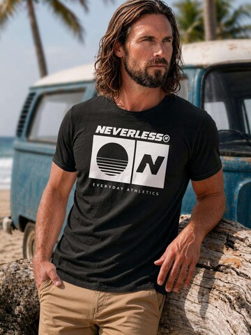 Neverless Shirt 'Sunset Sport Logo' in Grey