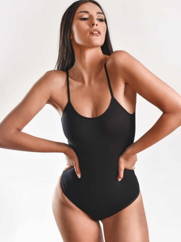 Body 'BASIC MAX Body Top Frauen 3er-Pack' Maxte en noir : devant