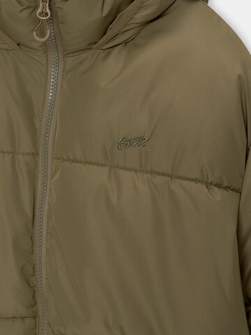 Pull&Bear Winter Jacket in Green