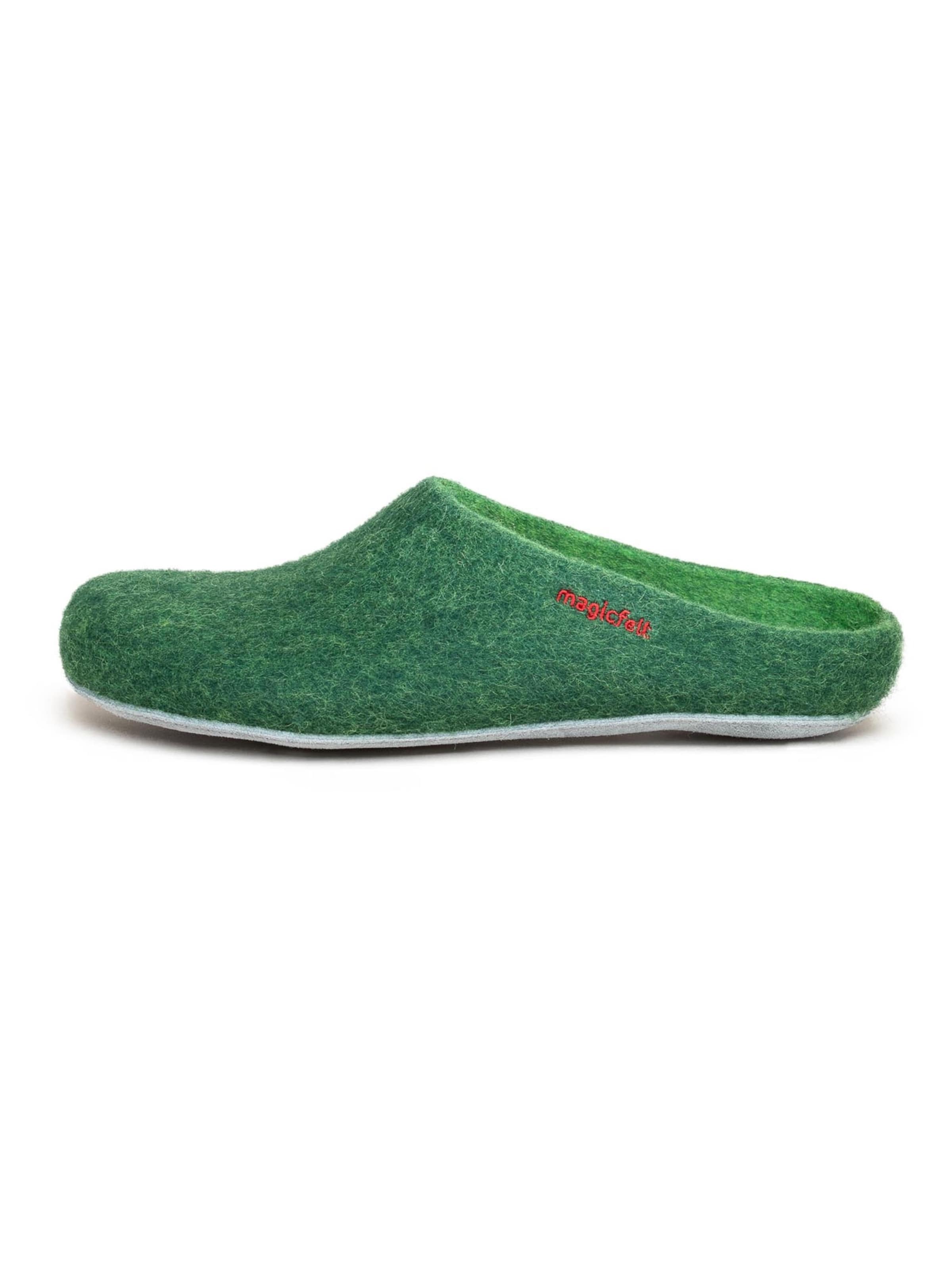 MagicFelt Slippers 'Filz' in Green: front