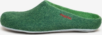 MagicFelt Slippers 'Filz' in Green: front