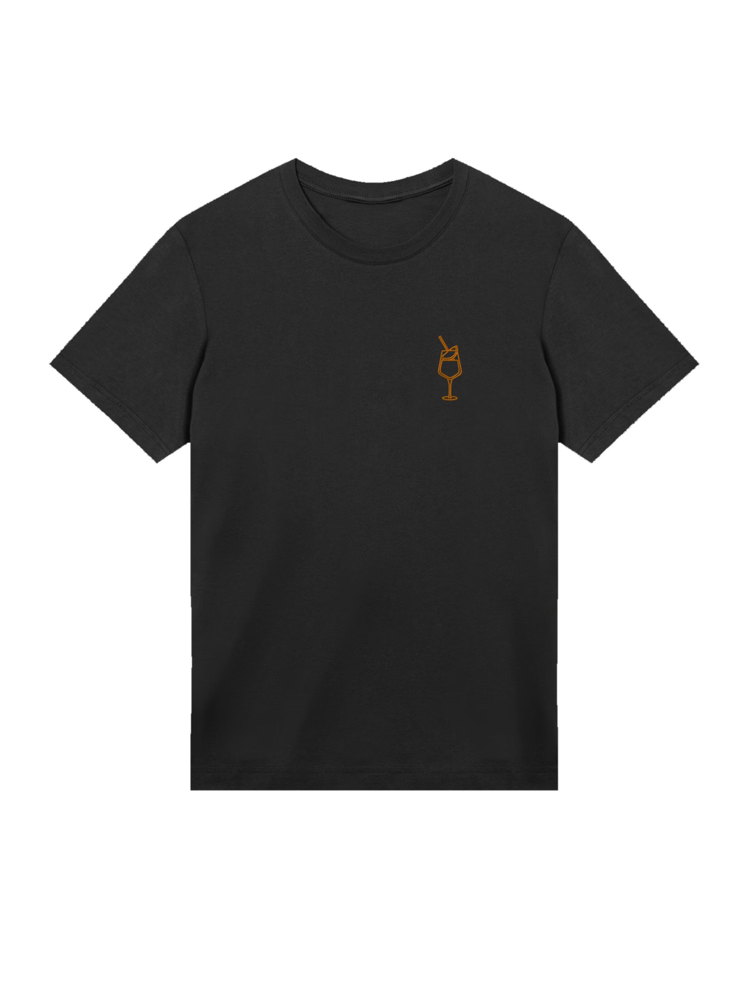 T-Shirt 'Orange Spritz' F4NT4STIC en noir : devant