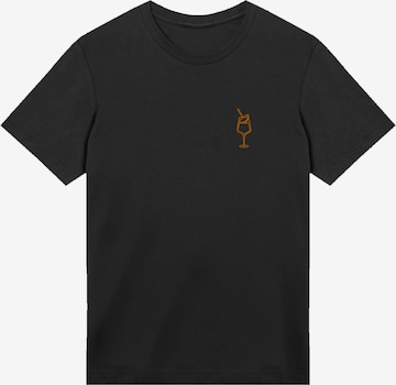T-Shirt 'Orange Spritz' F4NT4STIC en noir : devant