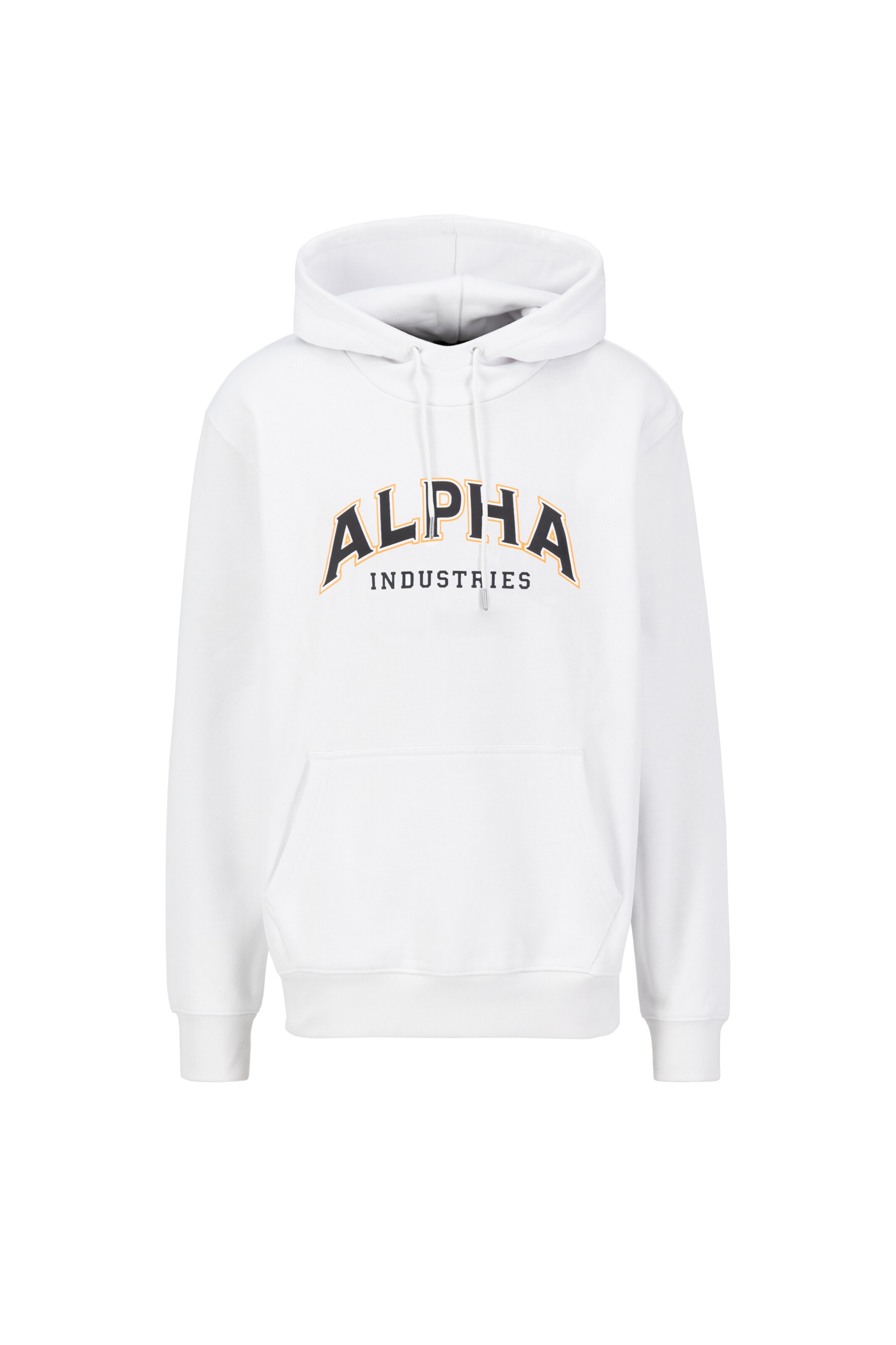 ALPHA INDUSTRIES Mikina 'College' - Biela: predná strana