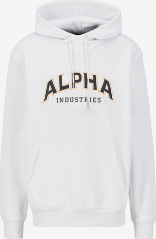 ALPHA INDUSTRIES Sweatshirt in White: front