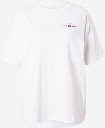 CONVERSE Тениска 'CHUCK TAYLOR CHERRY INFILL' в бяло: отпред