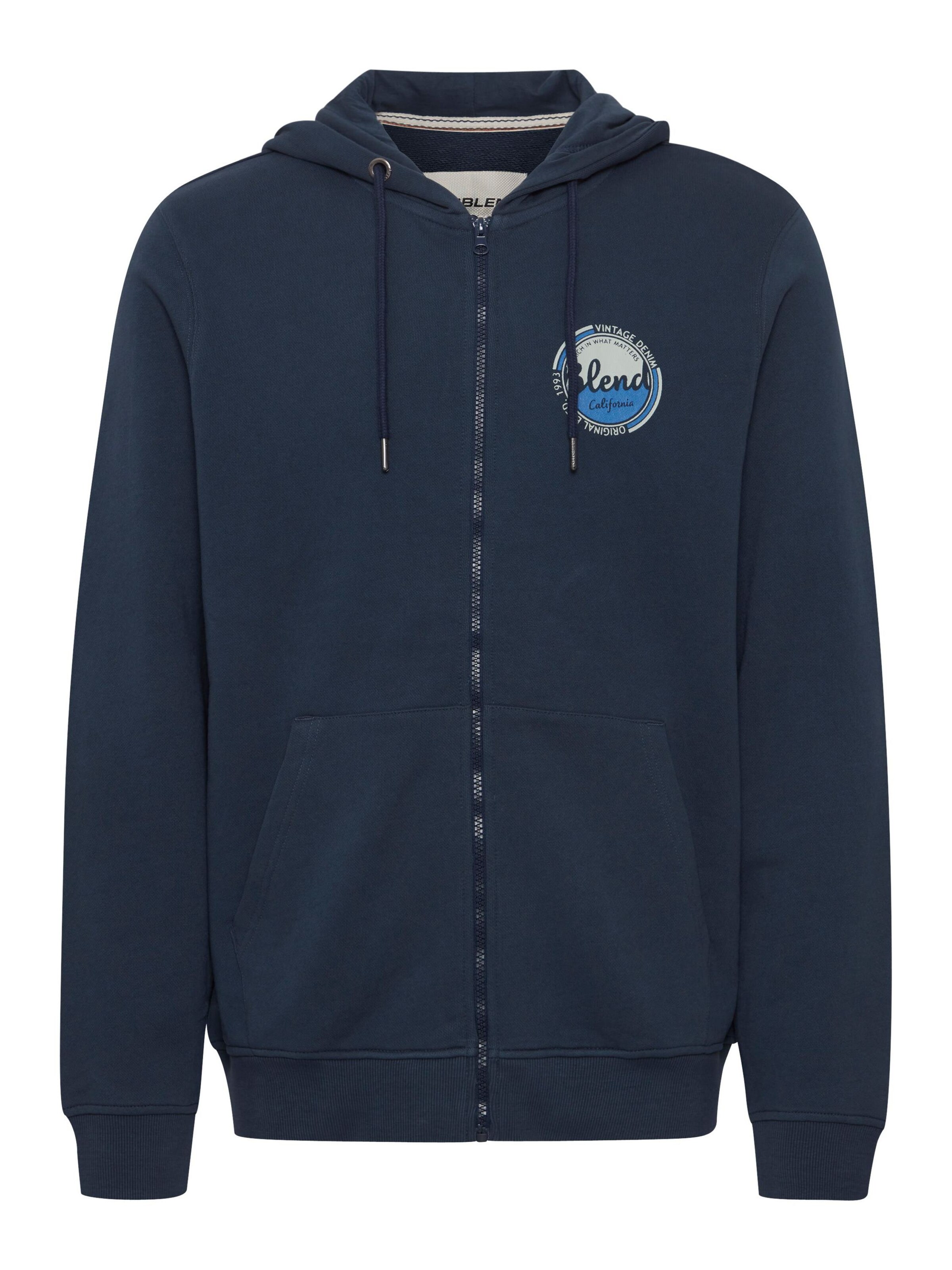 BLEND Sweat jacket in Blue: front