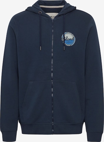 BLEND - Casaco em moletão em azul: frente