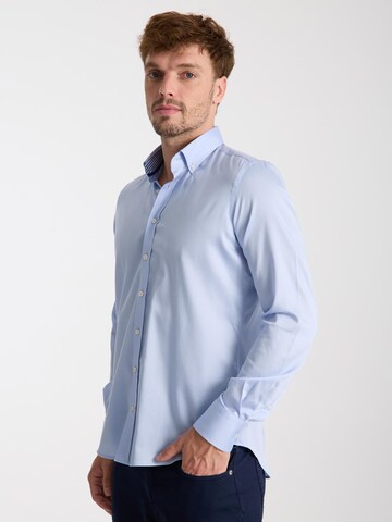 Slim fit Camicia business 'Leonardo' di 7Camicie in blu