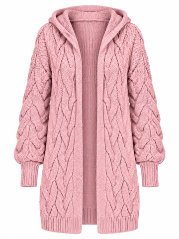 Worldclassca Strickjacke 'Worldclassca Strickjacke Lang mit Kapuze'‌‌‌‌ in Pink