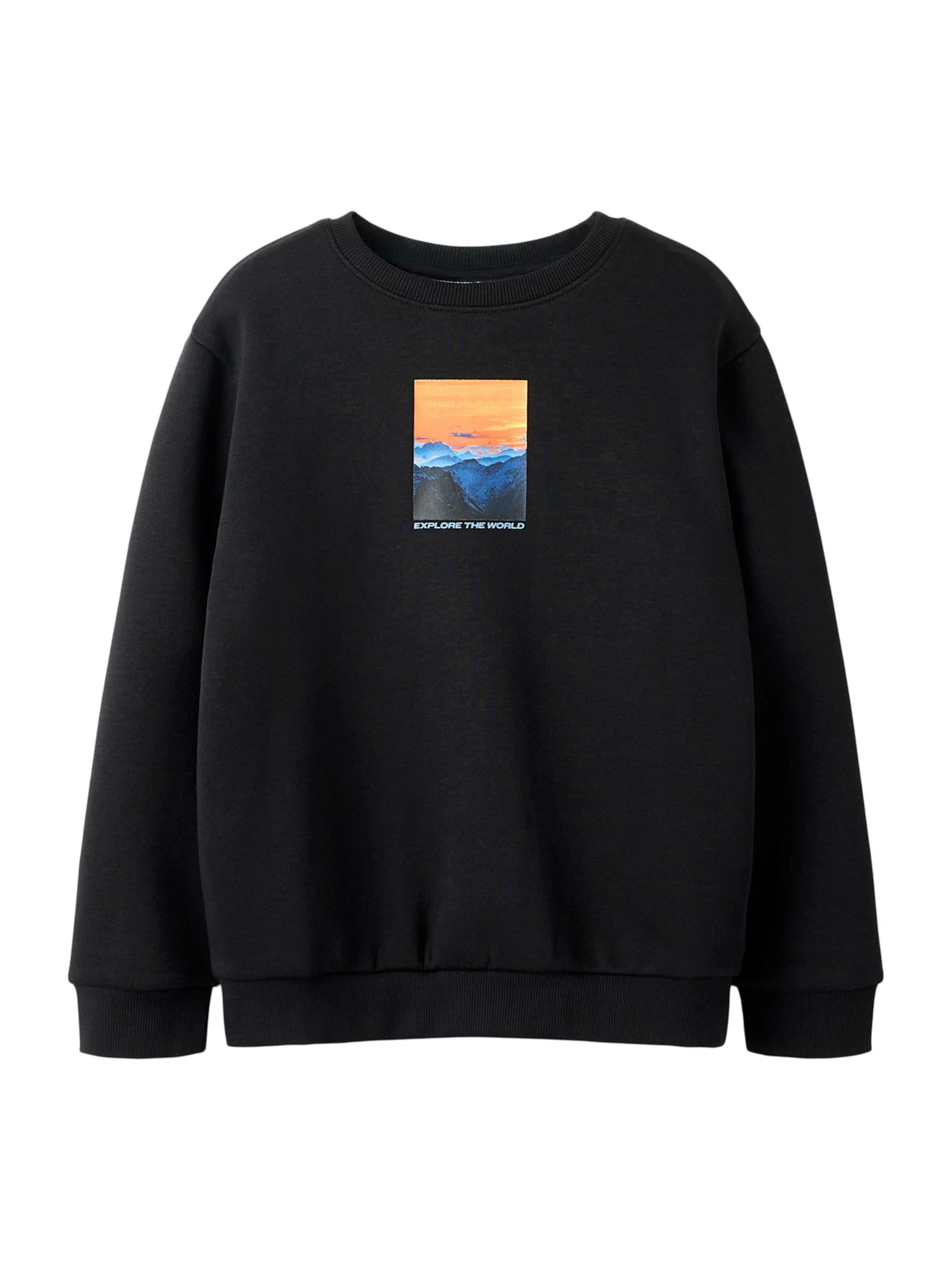NAME IT Sweatshirt 'NKMNewton' in Black: front