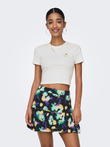 T-shirt 'ONLFRUITY' ONLY en blanc : devant
