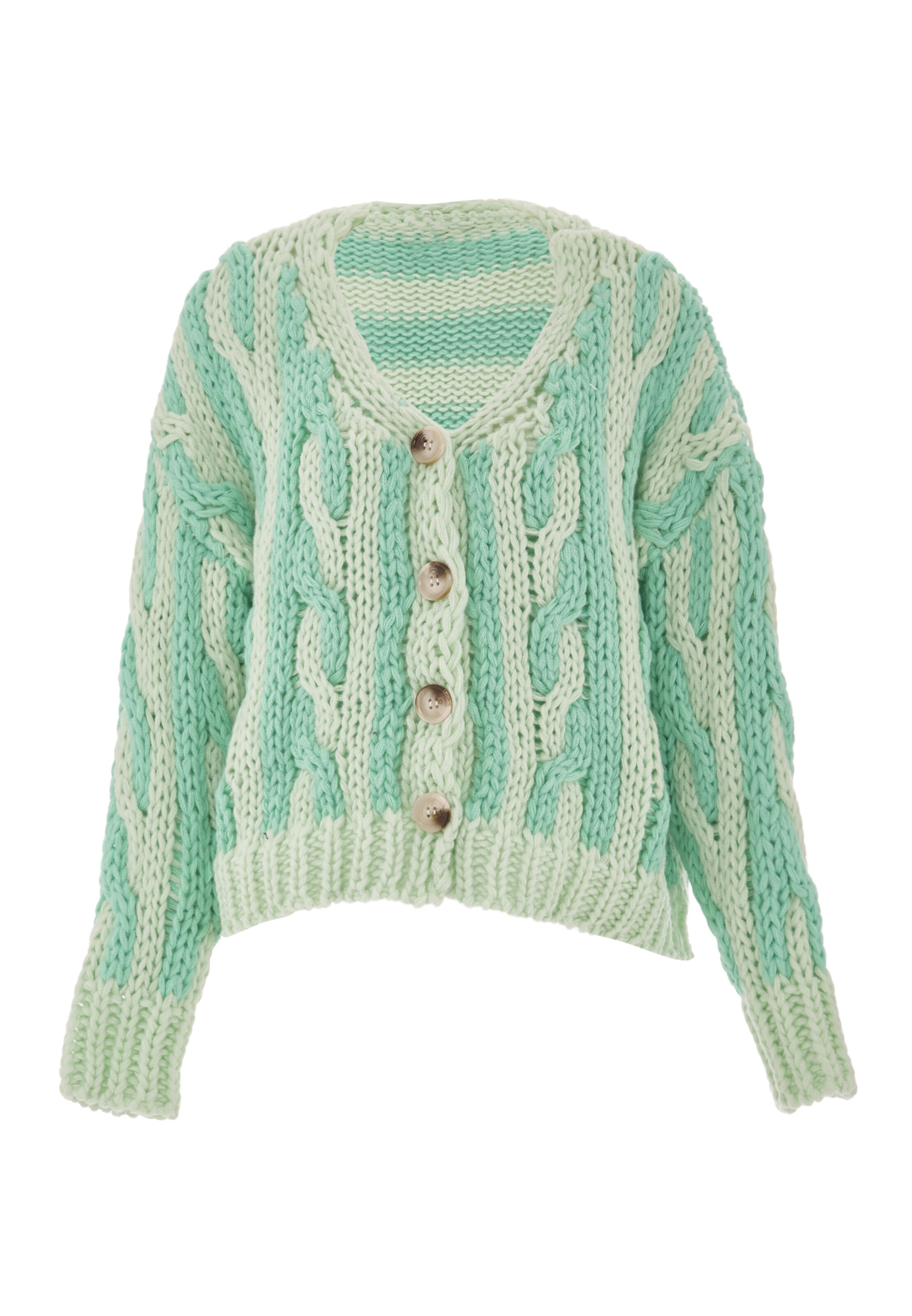 ebeeza Strickjacke in Grün: Vorderseite