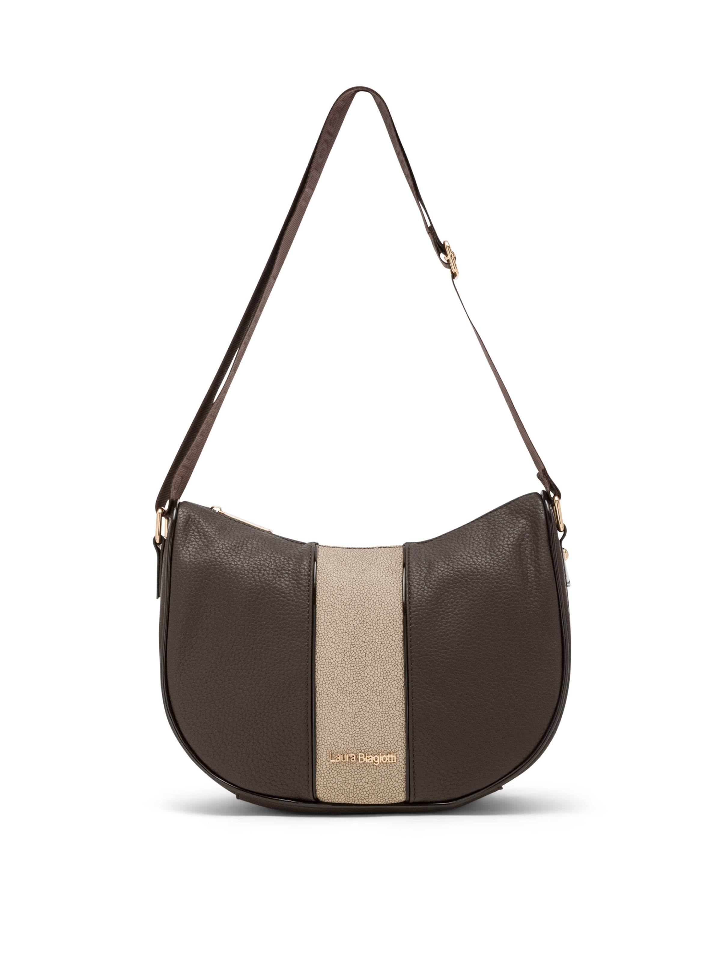 Borsa a tracolla 'Gillman 1' di Laura Biagiotti in marrone: frontale
