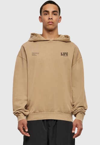 Merchcode Sweatshirt 'Life' in Beige: Vorderseite