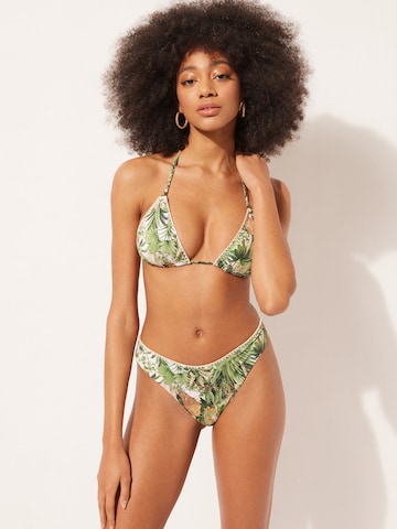 CALZEDONIA Triangle Bikini Top 'Savage Tropics' in Green