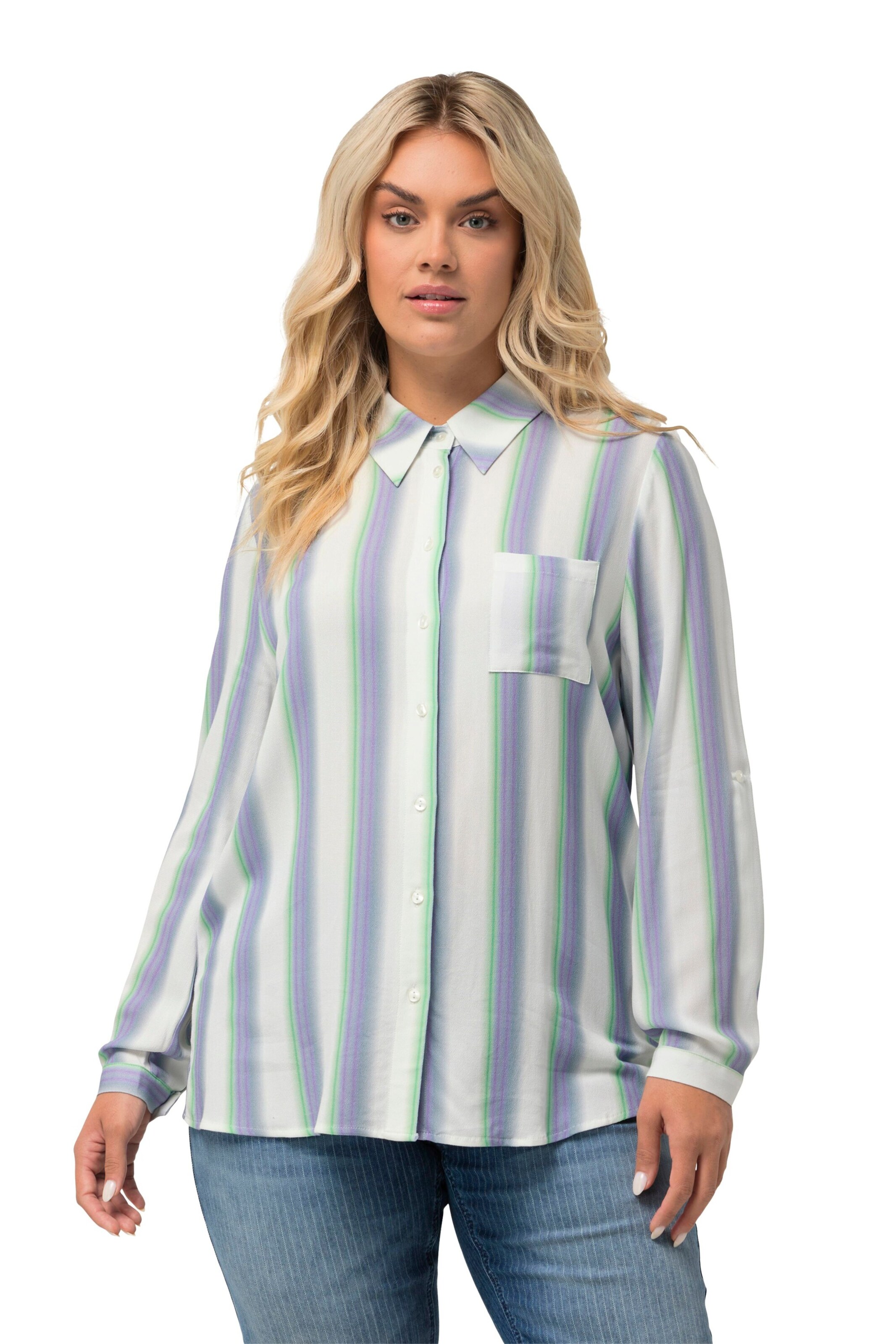 Ulla Popken Blouse in Wit: voorkant