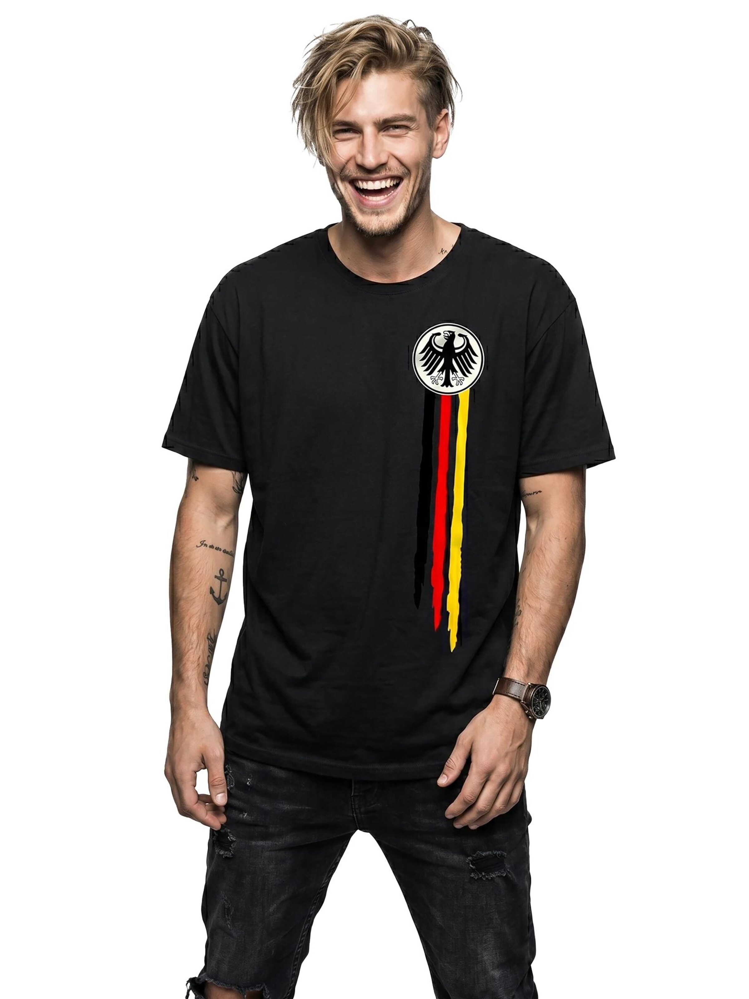 MAKAYA Shirt 'Bundesadler' in Black