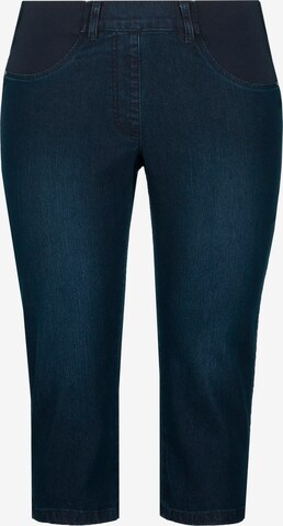 Ulla Popken Jeans in Blauw: voorkant