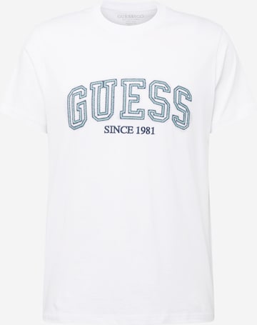 T-Shirt GUESS en blanc : devant