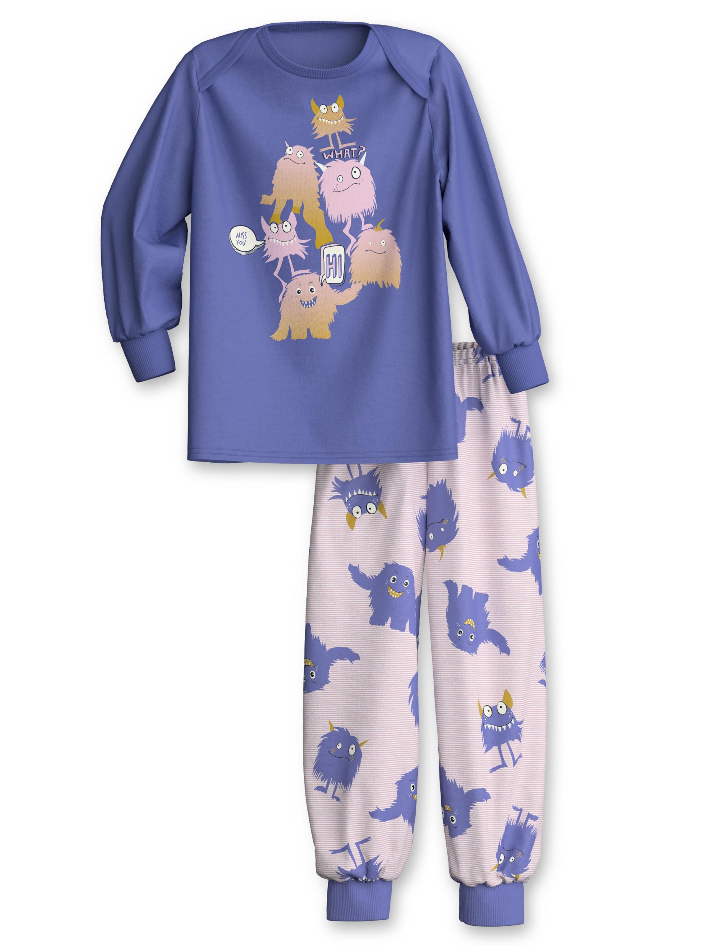 CALIDA Pajamas 'Toddlers Monsters' in Blue: front