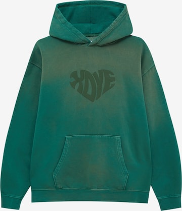 Pull&Bear Sweatshirt in Green: front