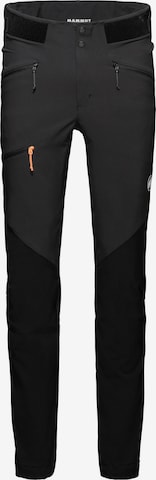 MAMMUT Regular Outdoor Pants 'Courmayeur' in Black: front