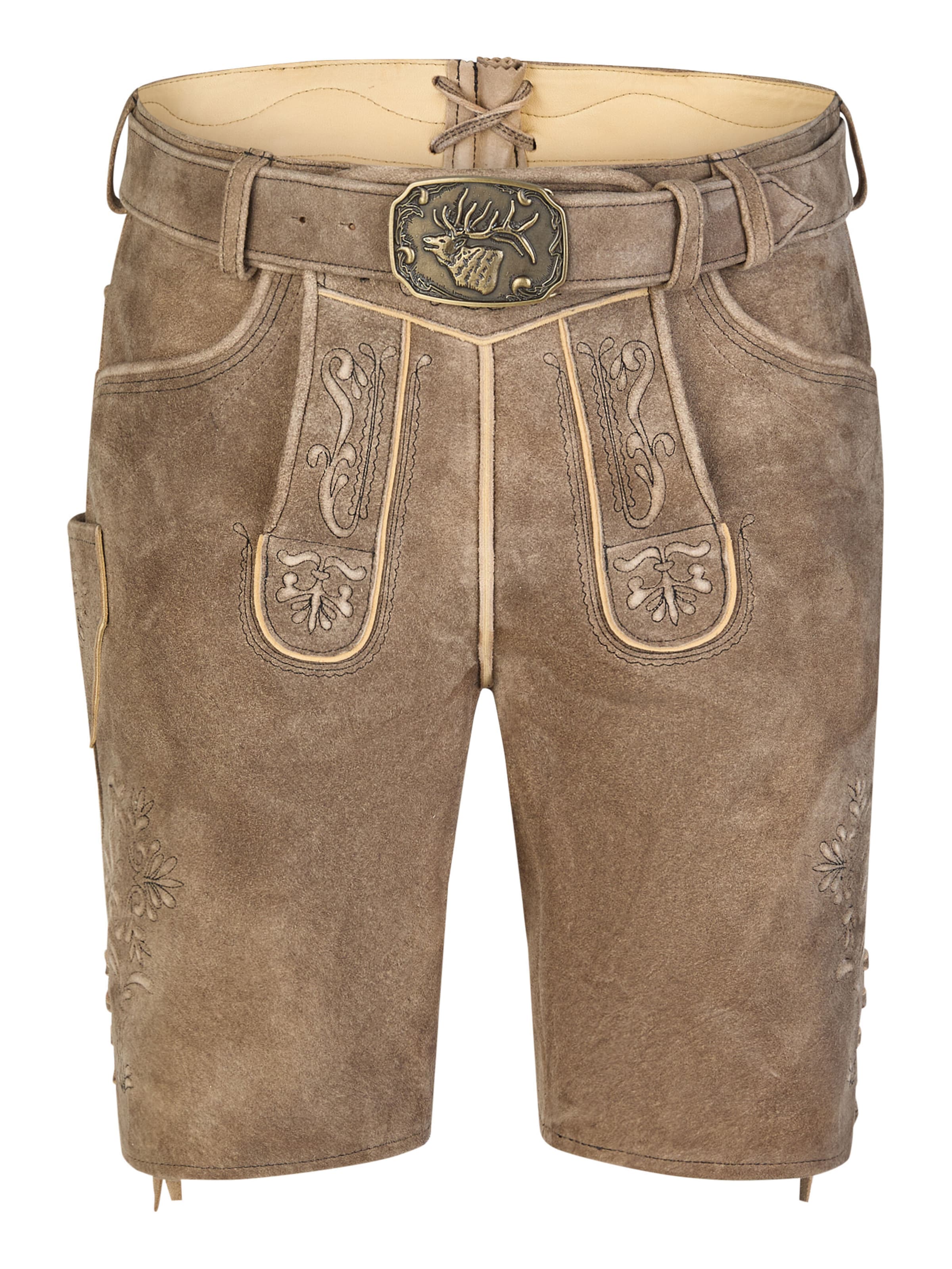 SPIETH & WENSKY Regular Klederdracht broek in Bruin: voorkant